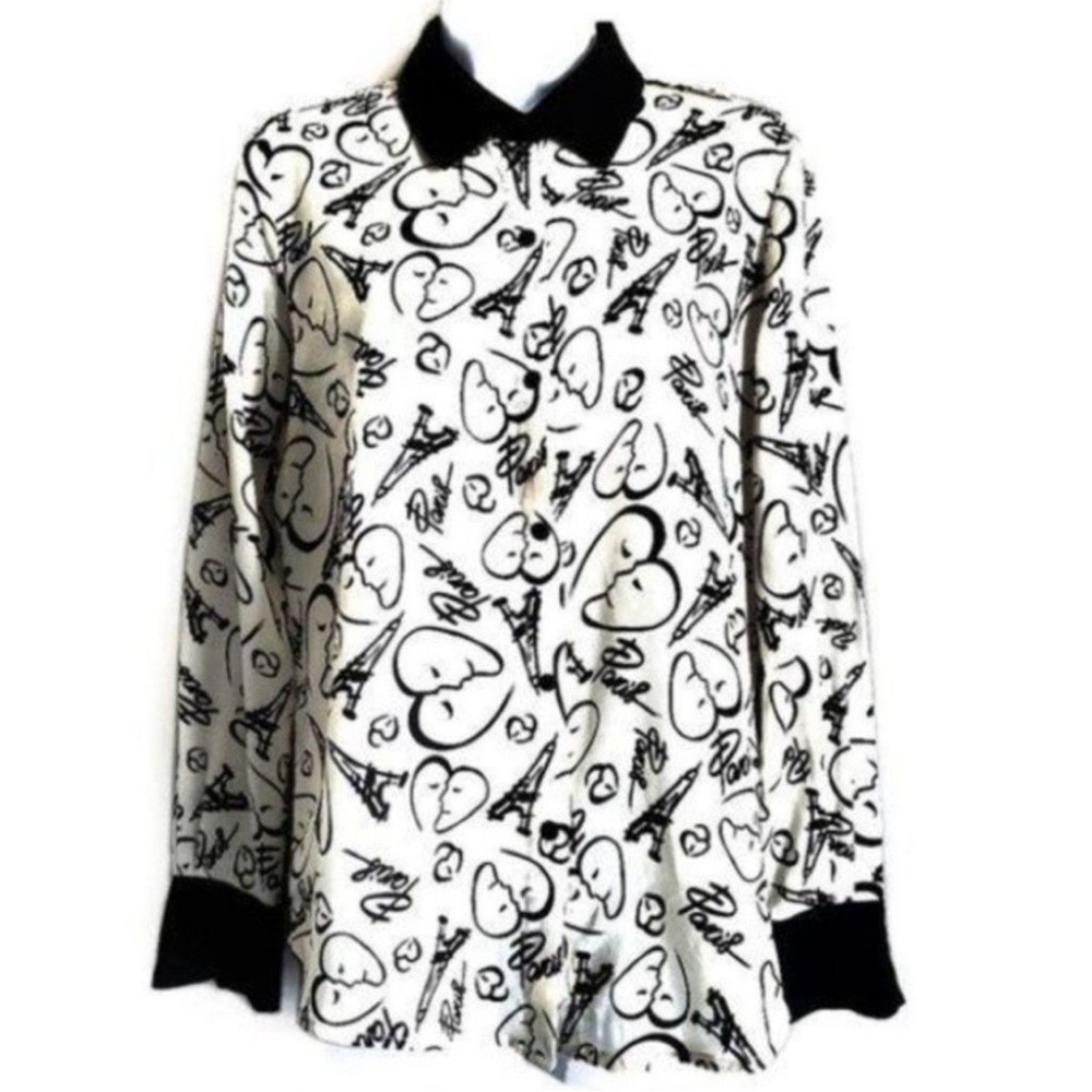 Catherine Malandrino Print Button Down - Size Sma… - image 7
